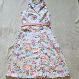 Perceptions Floral Maxi Dress with Pink and Purple Hues